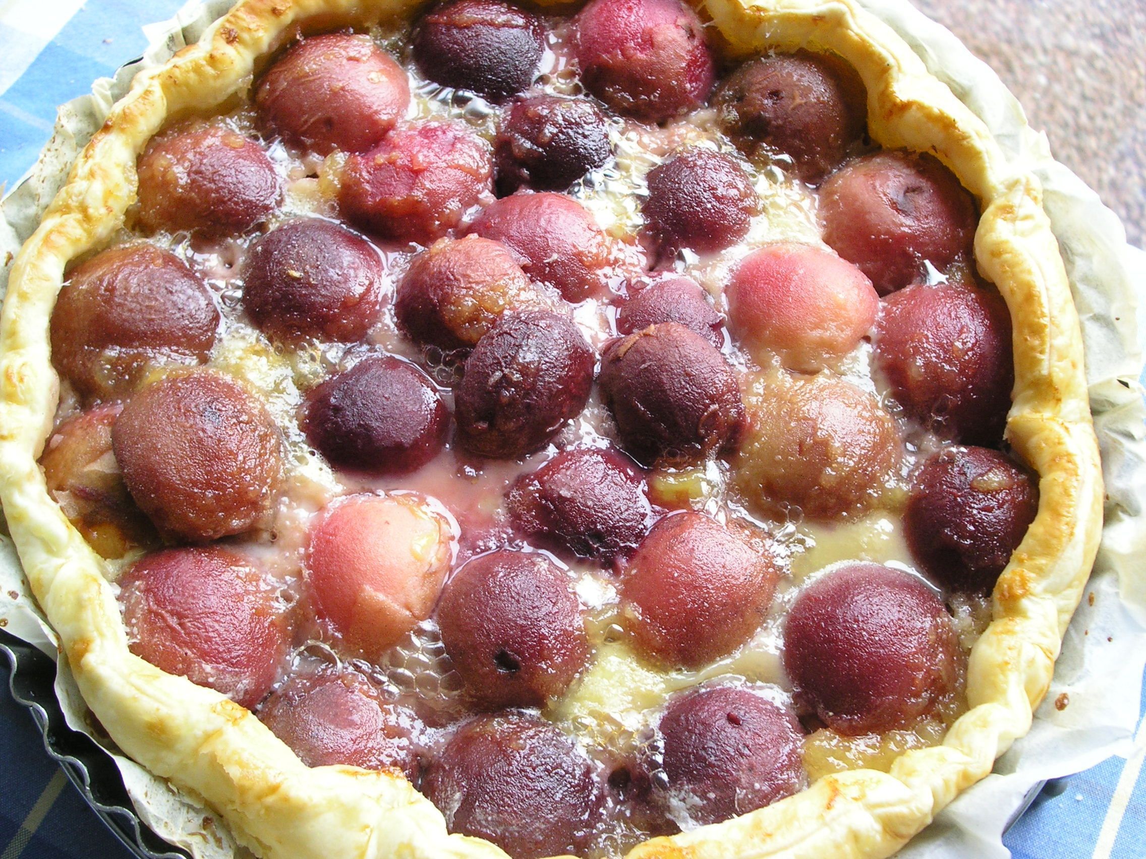 Tarte Aux Pêches Rouges Saveur Frangipane